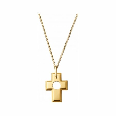 dinh van Croix Percée pendant, yellow gold