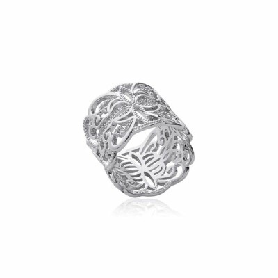 Bague en argent rhodié