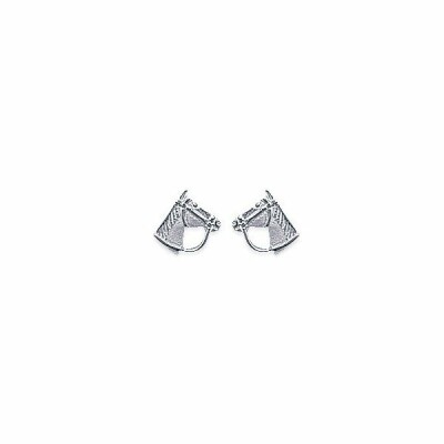 Boucles d'oreilles en argent rhodié