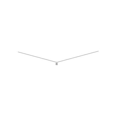 Collier 4 griffes en or blanc et diamant