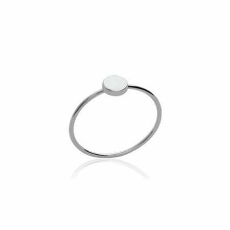 Bague en argent rhodié