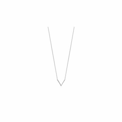 Collier en argent rhodié, 45cm