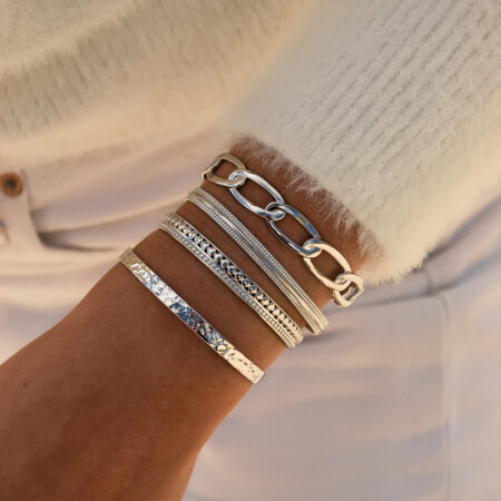 Le bracelet jonc argent Maë