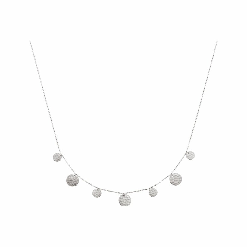 Collier en argent rhodié, 45cm