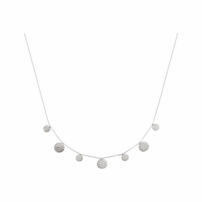 Collier en argent rhodié, 45cm