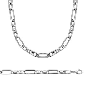 Collier en argent rhodié, 45cm