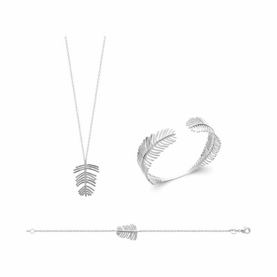 Bracelet en argent rhodié, 18cm