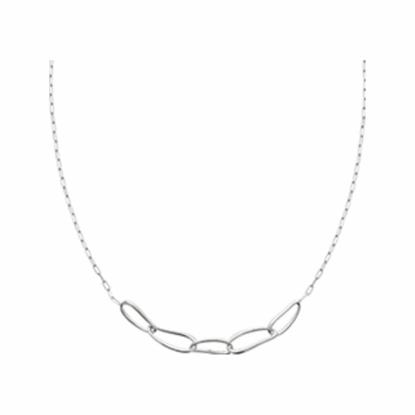 Collier en argent rhodié, taille 45