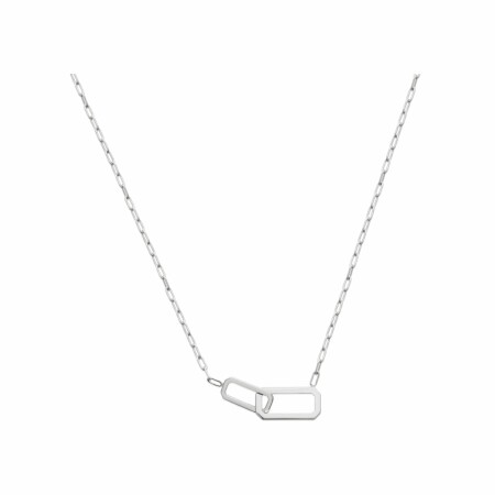 Collier en argent rhodié, taille 45