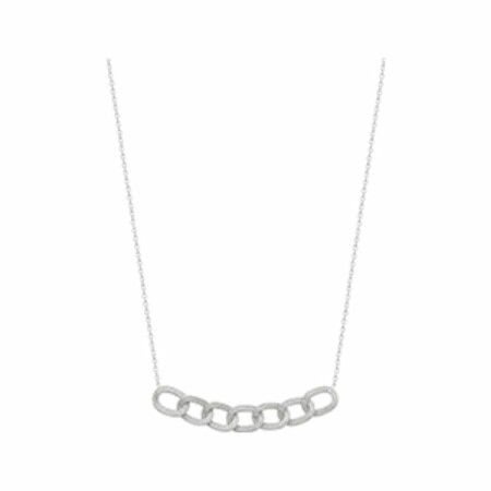 Collier en argent rhodié, taille 45