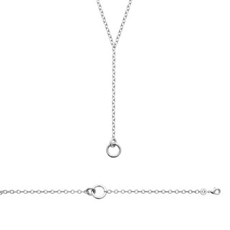 Collier en argent rhodié, 45cm