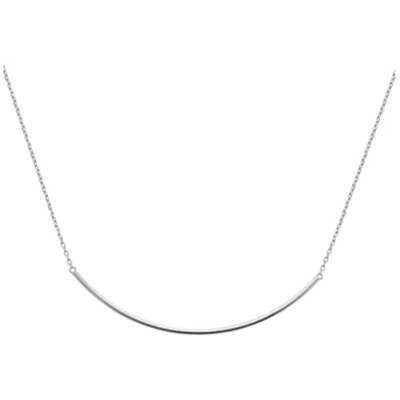 Collier en argent rhodié, 45cm