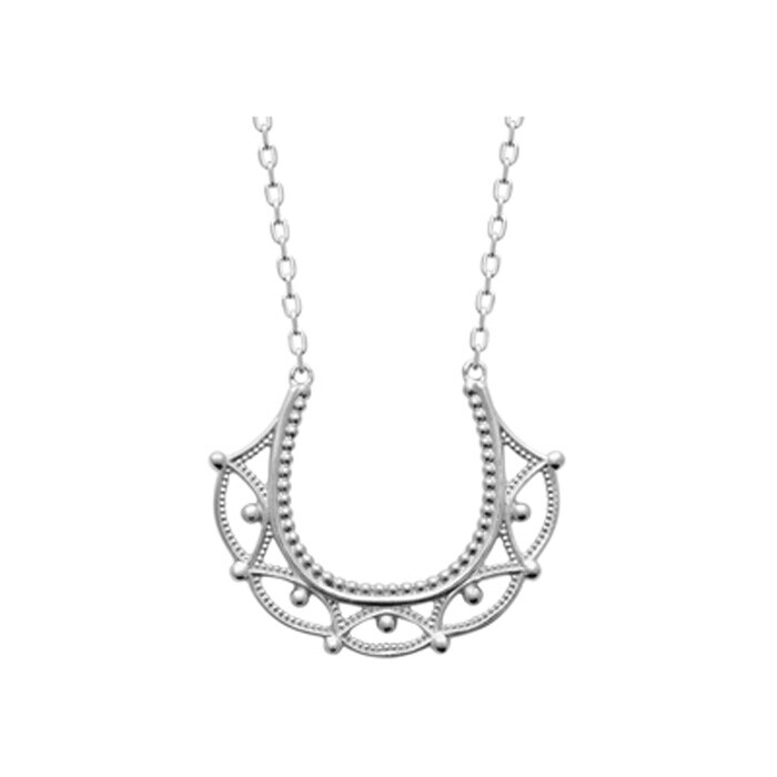 Collier en argent rhodié, 45cm