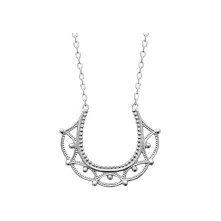 Collier en argent rhodié, 45cm