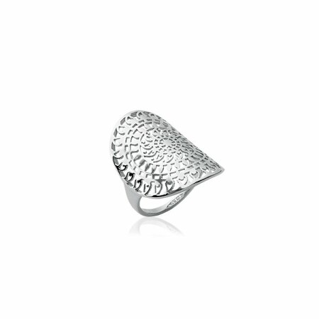 Bague en argent rhodié