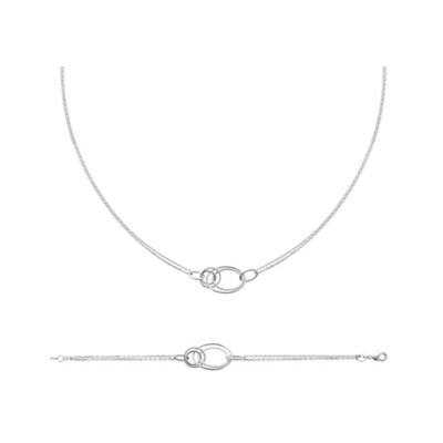 Collier en argent rhodié