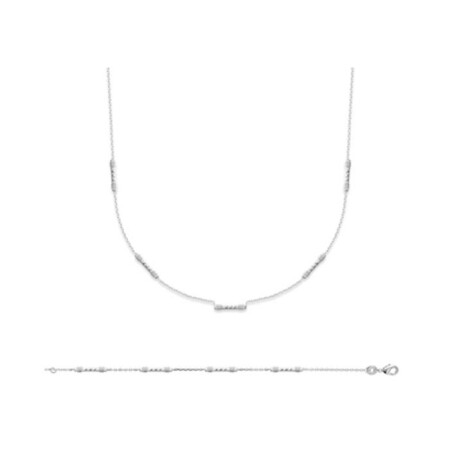 Collier en argent rhodié