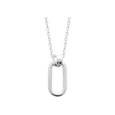 Collier en argent rhodié