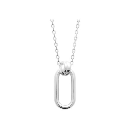 Collier en argent rhodié