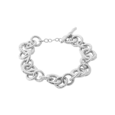 Bracelet en argent rhodié