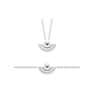 Collier en argent, 45 cm