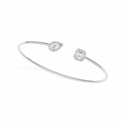 Messika My Twin Toi & Moi bangle bracelet, white gold, diamonds