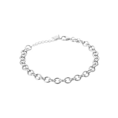 Bracelet en argent rhodié