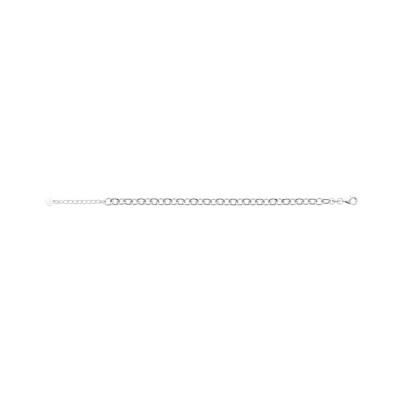 Bracelet en argent rhodié