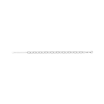 Bracelet en argent rhodié