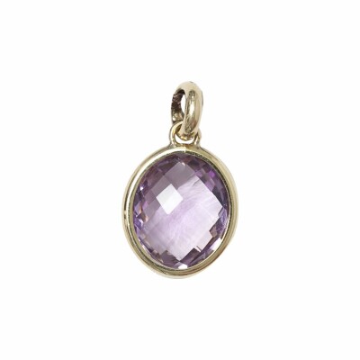 Pendentif en or jaune et améthyste