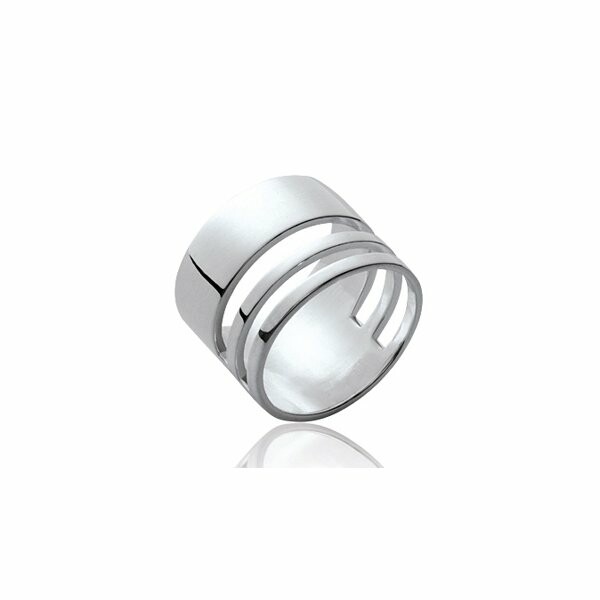 Bague en argent rhodié