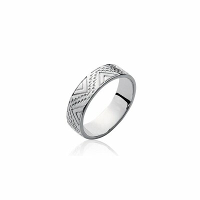 Bague en argent rhodié