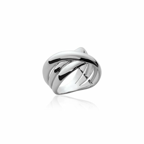 Bague en argent rhodié