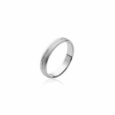 Bague en argent rhodié