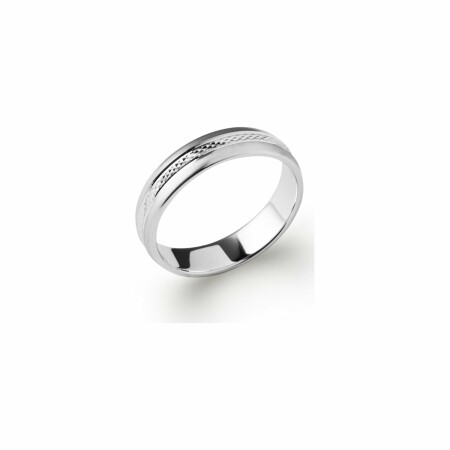 Bague en argent rhodié