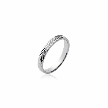 Bague en argent rhodié