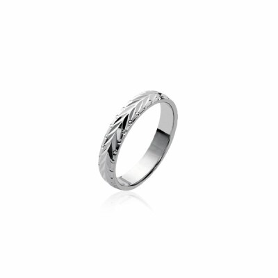 Bague en argent rhodié