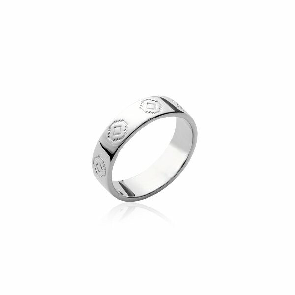 Bague en argent rhodié