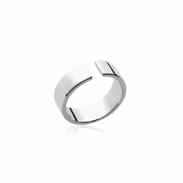 Bague en argent rhodié