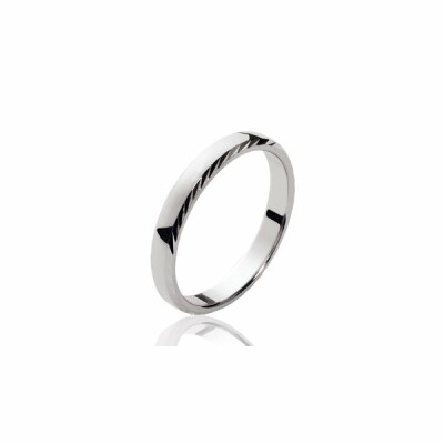 Bague en argent rhodié