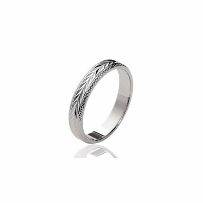 Bague en argent rhodié