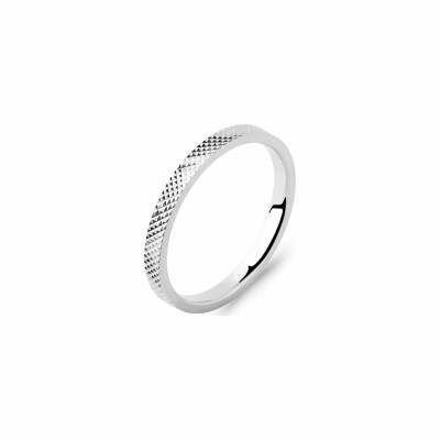 Bague en argent rhodié