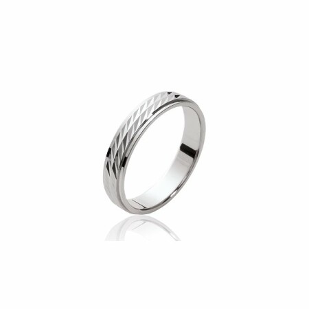 Bague en argent rhodié