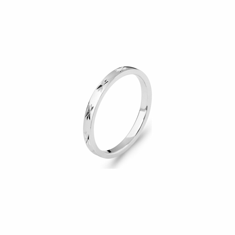 Bague en argent rhodié