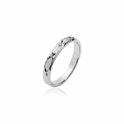 Bague en argent rhodié