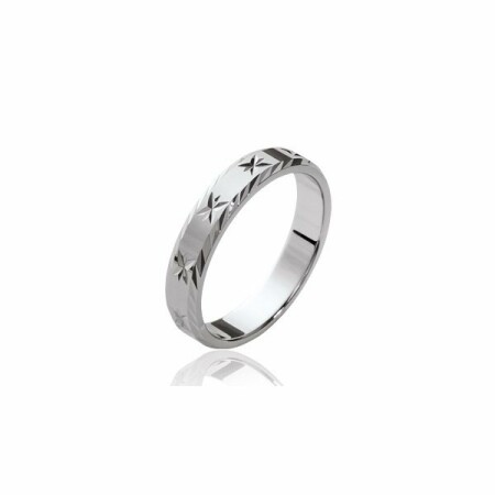 Bague en argent rhodié