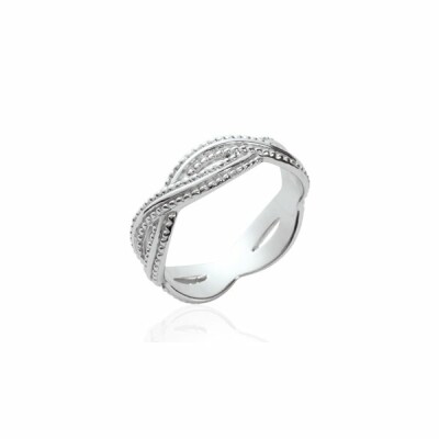 Bague en argent rhodié