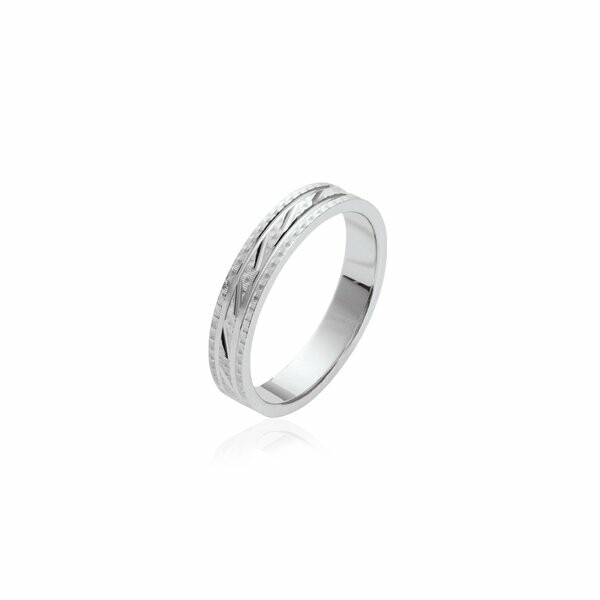 Bague en argent rhodié