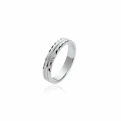 Bague en argent rhodié