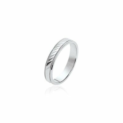 Bague en argent rhodié